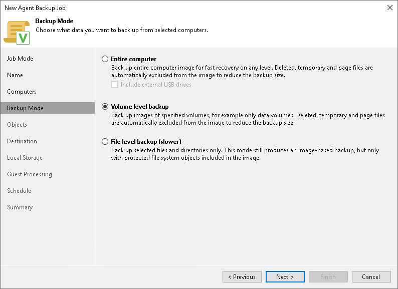 Select Backup Mode Step 5. Select Backup Mode