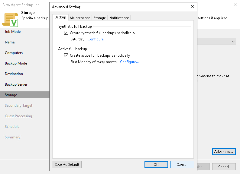 Backup Settings