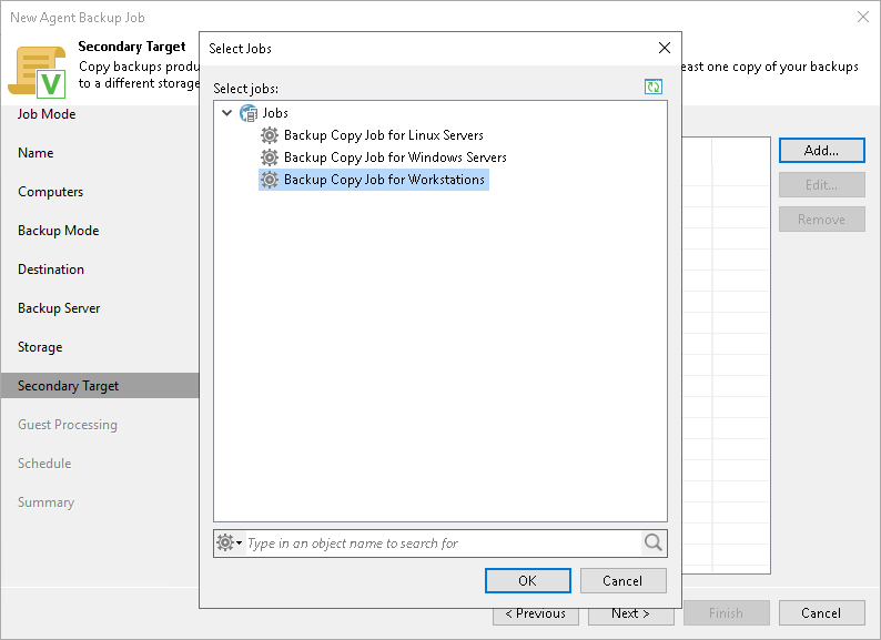Step 10. Specify Secondary Target