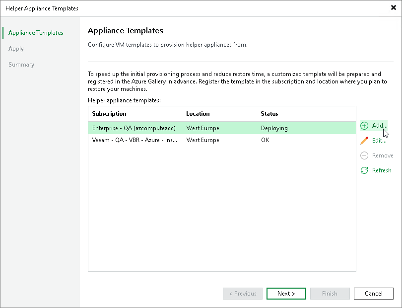 Adding Helper Appliance Template