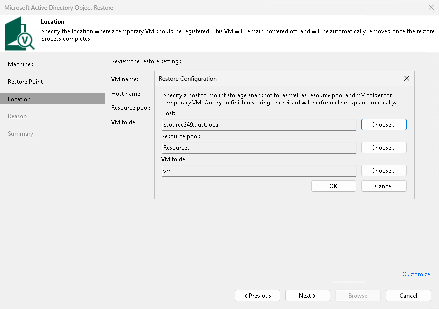 Step 4. Select ESXi Host for Snapshot Mounting
