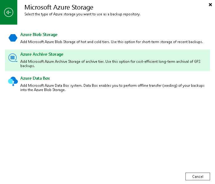 Step 1. Launch New Object Storage Repository Wizard