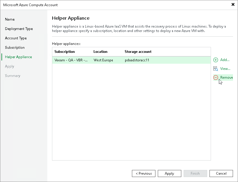 Removing Helper Appliances