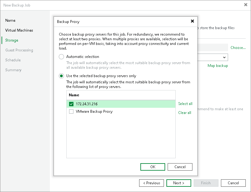 Configuring Backup from Storage Snapshots