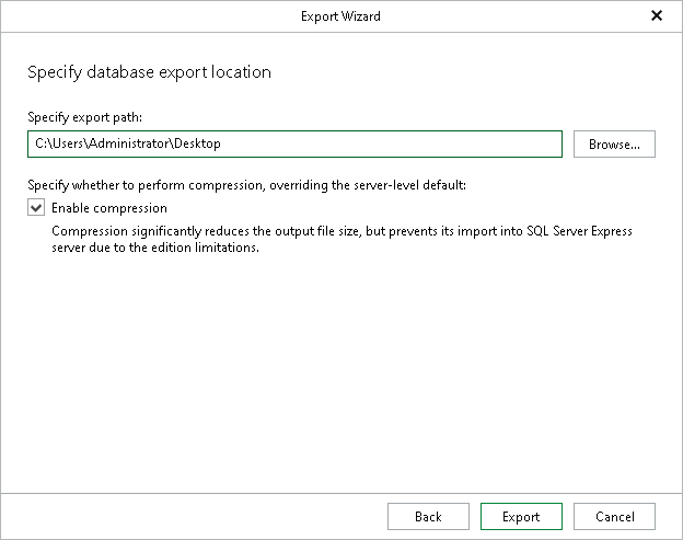 Step 4. Specify Export Location