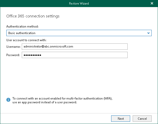 Step 2. Select Authentication Method