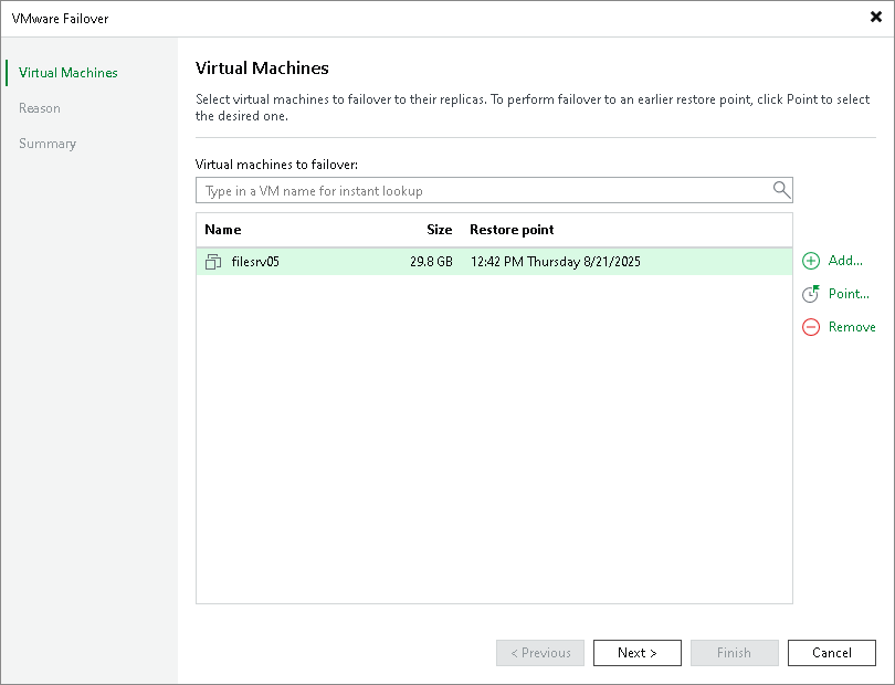 Step 2. Select VMs