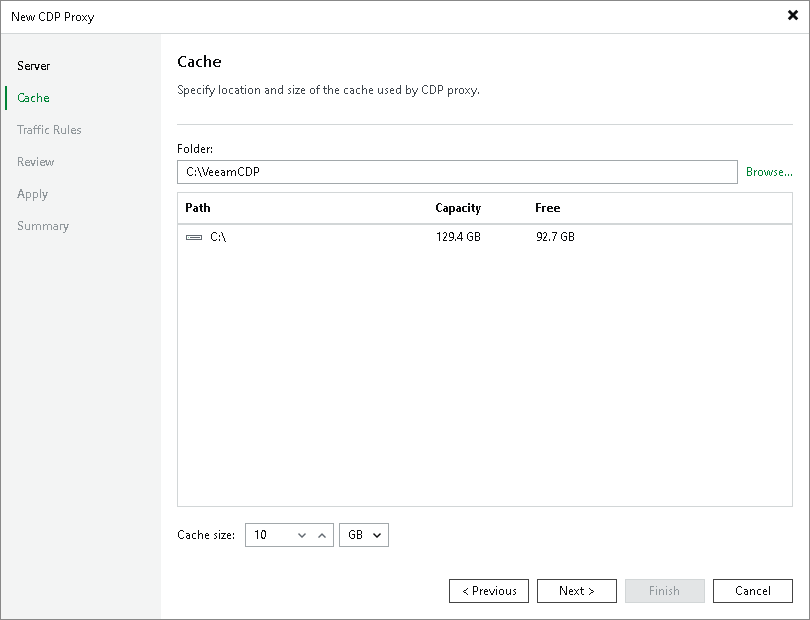 Step 3. Configure Cache