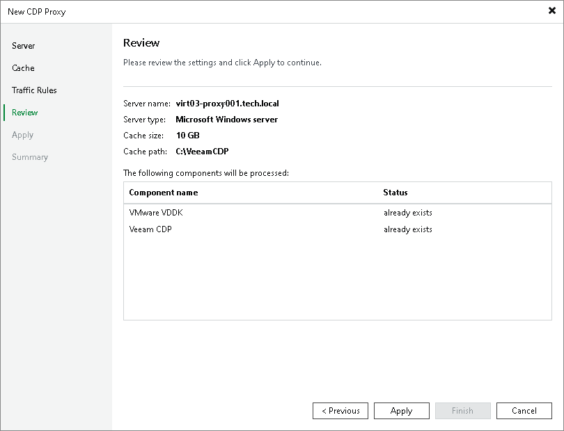 Step 5. Review Settings and Install Components
