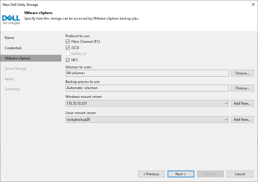 Step 4. Specify VMware Access Options