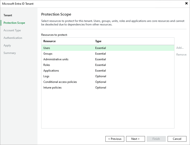 Step 3. Specify Protection Scope