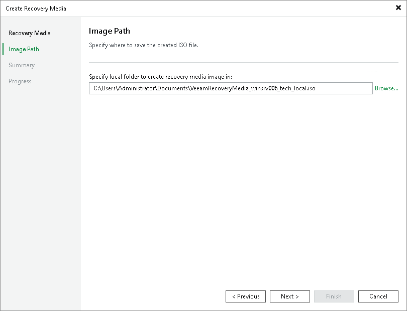 Step 3. Specify Path to ISO