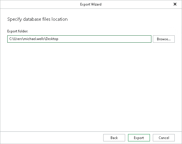 Step 4. Specify Export Location
