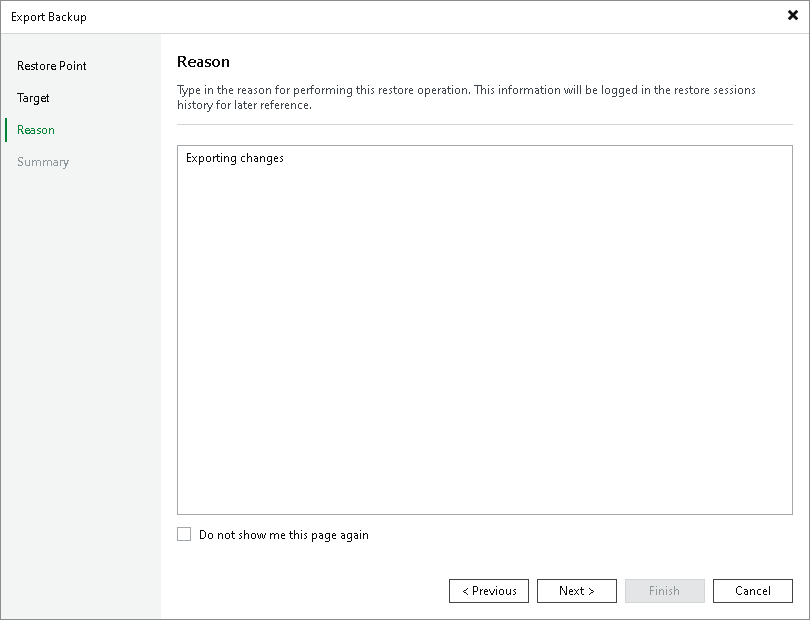 Step 4. Specify Export Reason