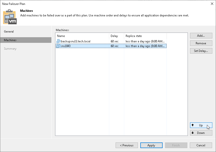 Step 4. Define VM Failover Order