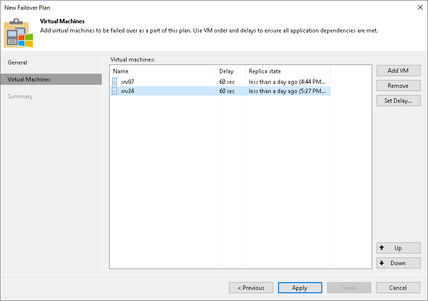 Step 3. Select VMs 