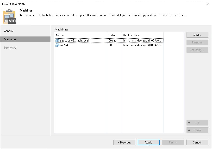 Step 3. Select VMs 