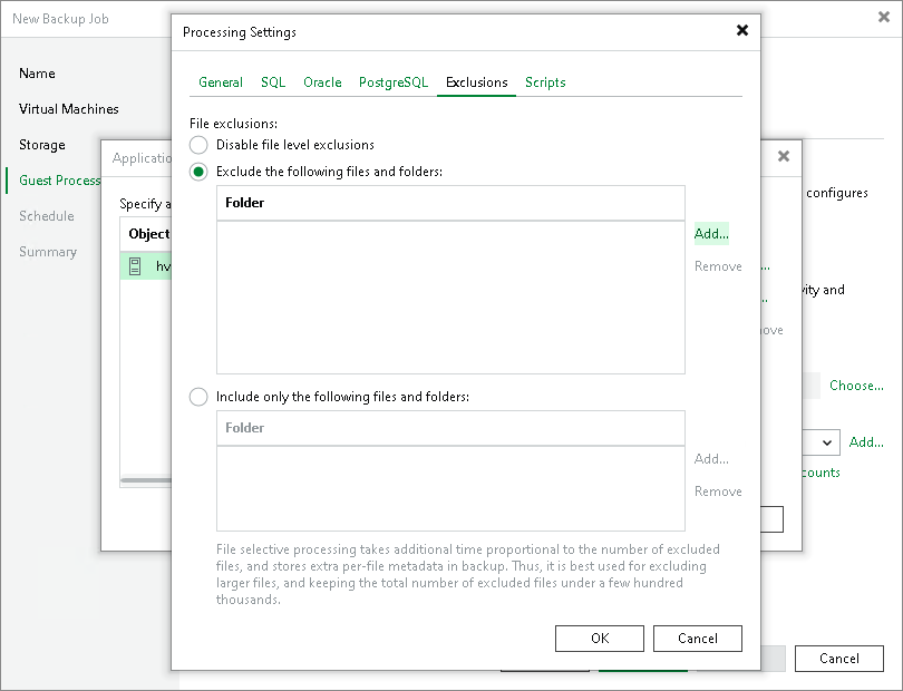 VM Guest OS File Exclusion