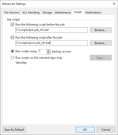 Script Settings