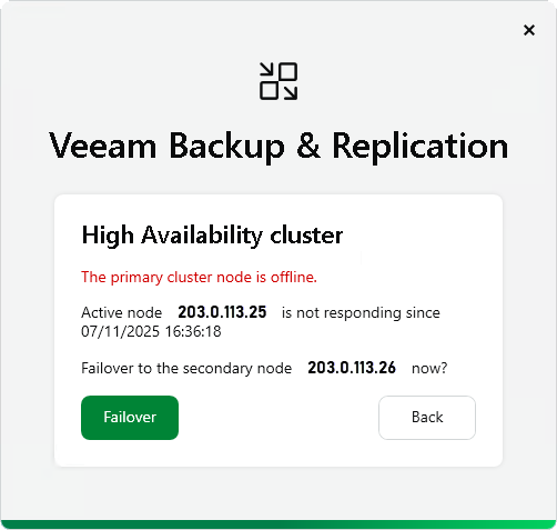 Performing Failover