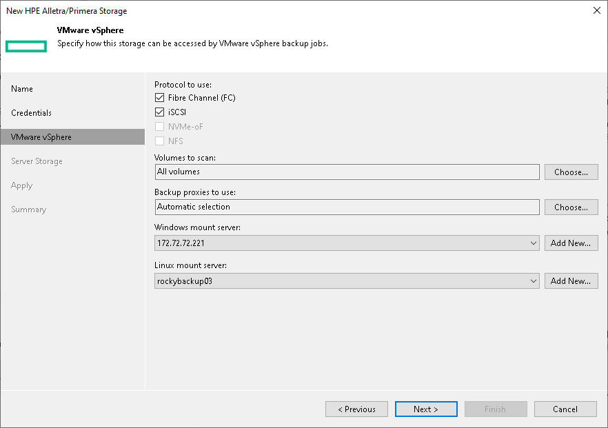 Step 5. Specify VMware Access Options
