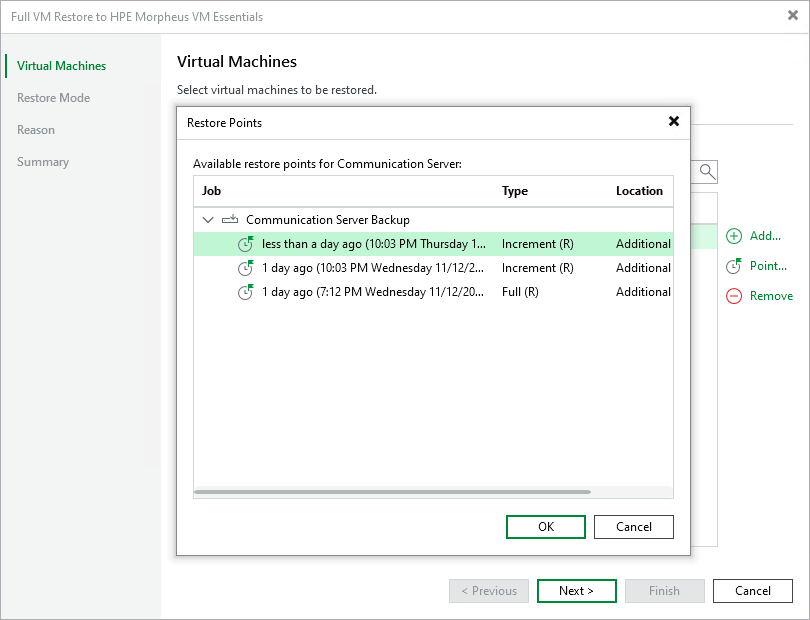 Step 2. Select Restore Point