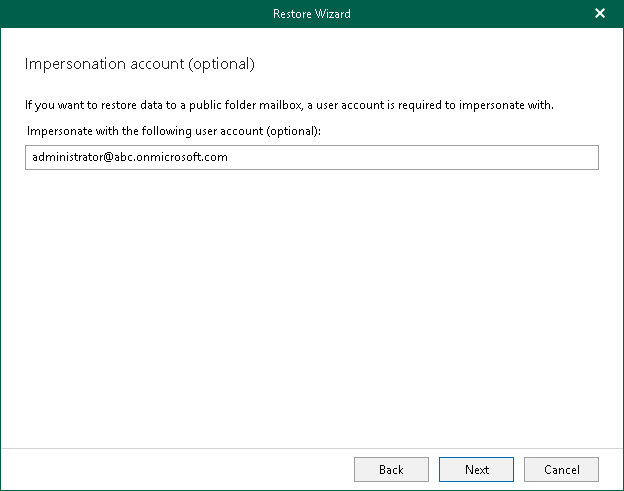 Specify Impersonation Account Step 5. Specify Impersonation Account