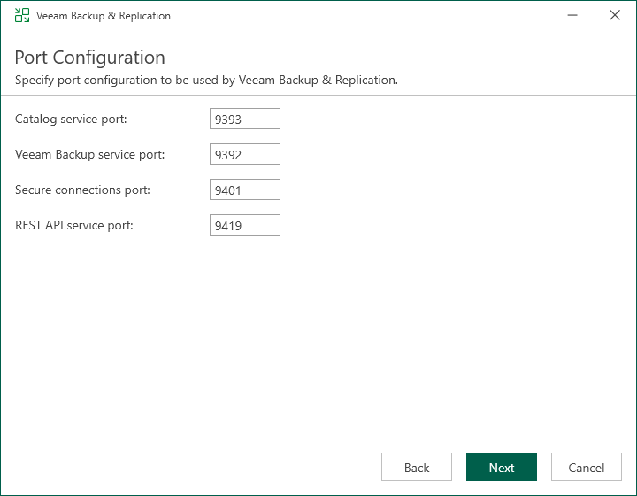 Step 10. Specify Service Ports
