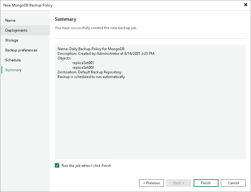 Step 8. Review Policy Settings