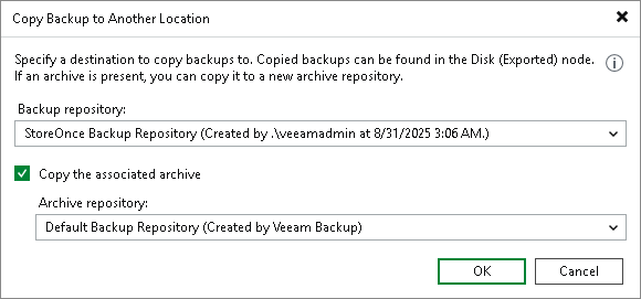 Copying Unstructured Data Backups