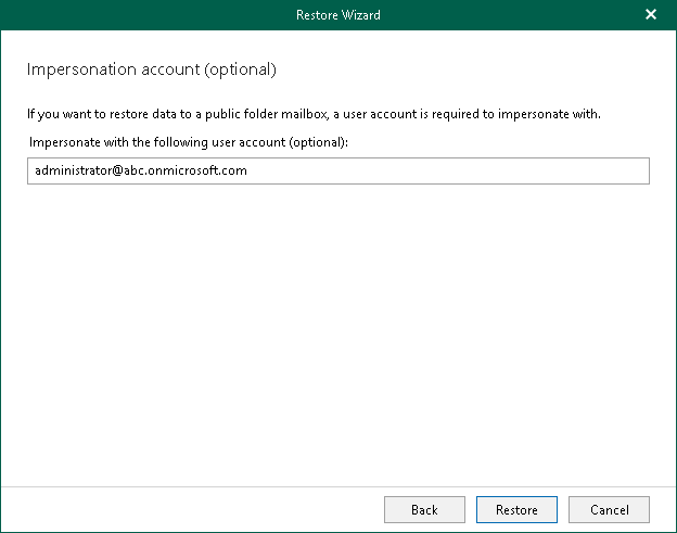 Step 4. Specify Impersonation Account