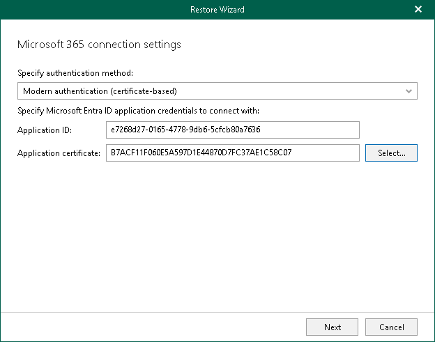 Step 2. Select Authentication Method
