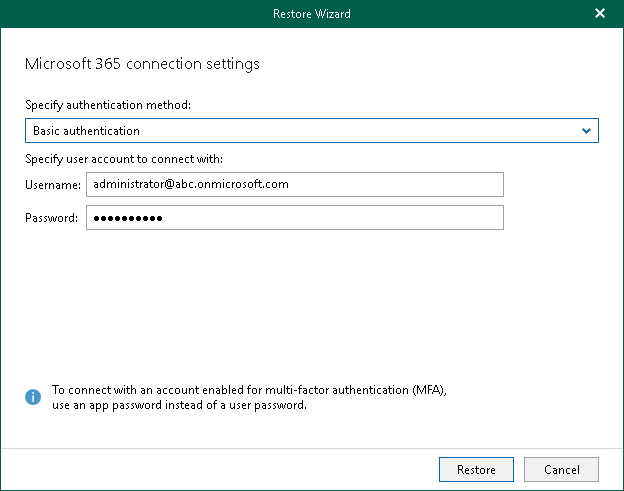 Step 2. Select Authentication Method