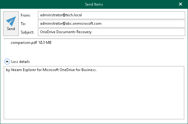 Sending OneDrive Data Sending Microsoft OneDrive Data