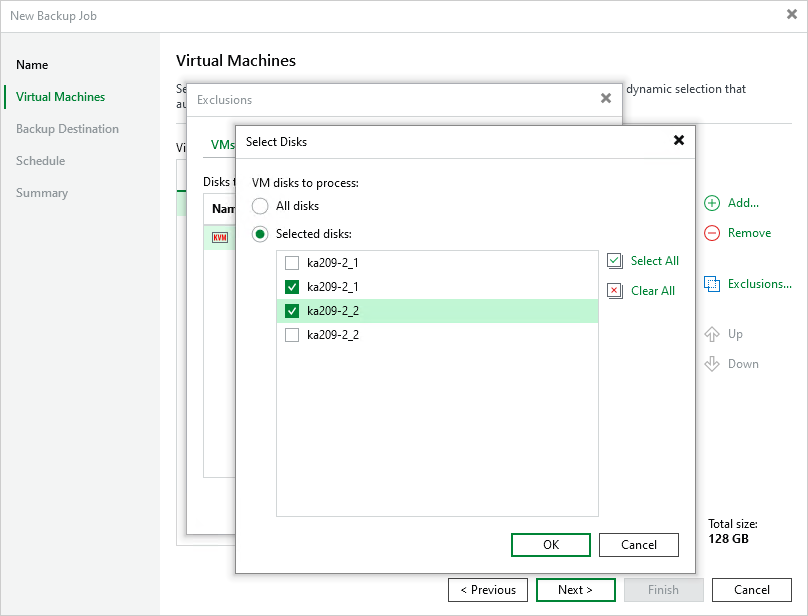 Select Restore Point Step 3. Select VMs to Back Up