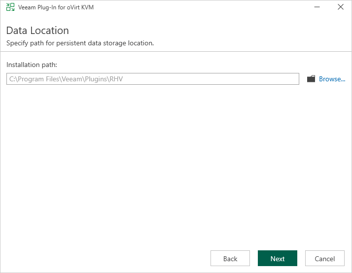 Installing RHV Plug-In Installing Veeam Plug-In for oVirt KVM