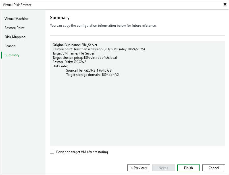Finish Working with Wizard Step 6. Finish Working with Wizard