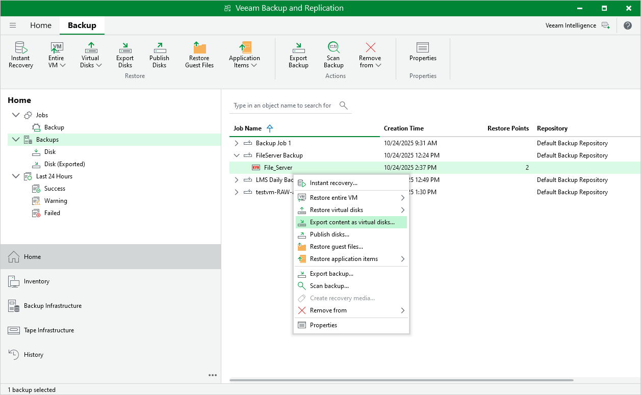 VM Disk Export
