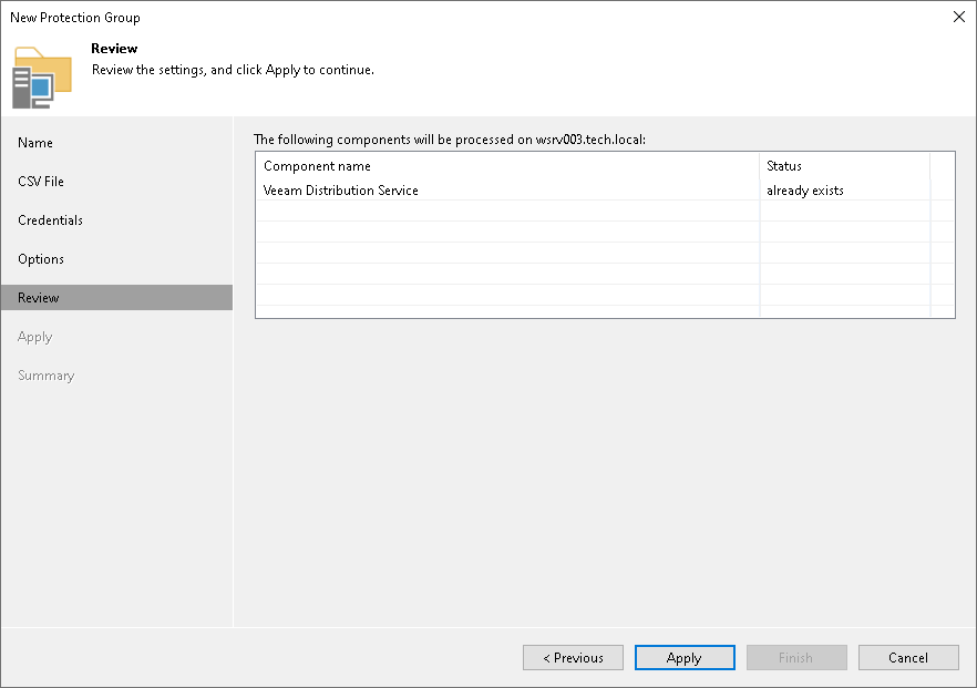 Specify Review Components Step 7. Review Components