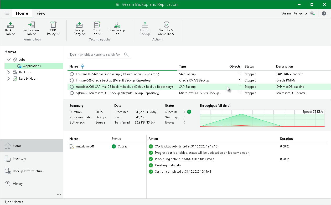 View Details of Backup Process