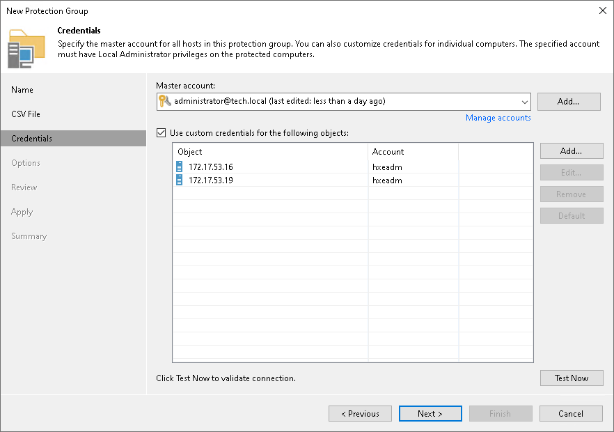 Step 4. Specify Credentials