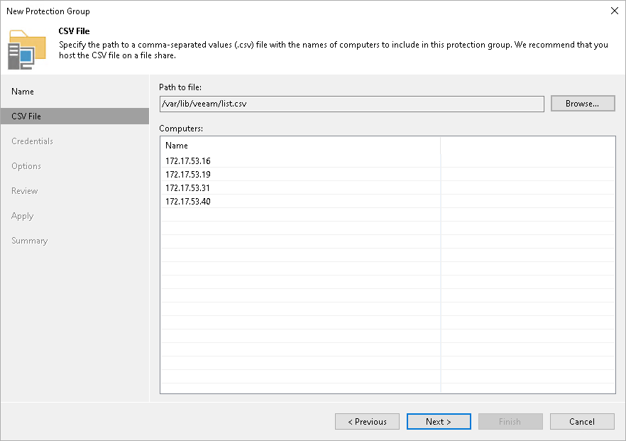 Step 3. Specifying CSV File