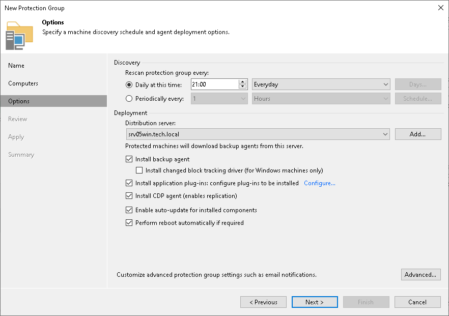 Step 4. Specify Discovery and Deployment Options