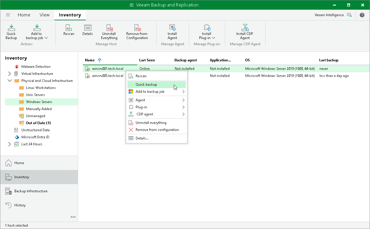 Perform Quick Backup