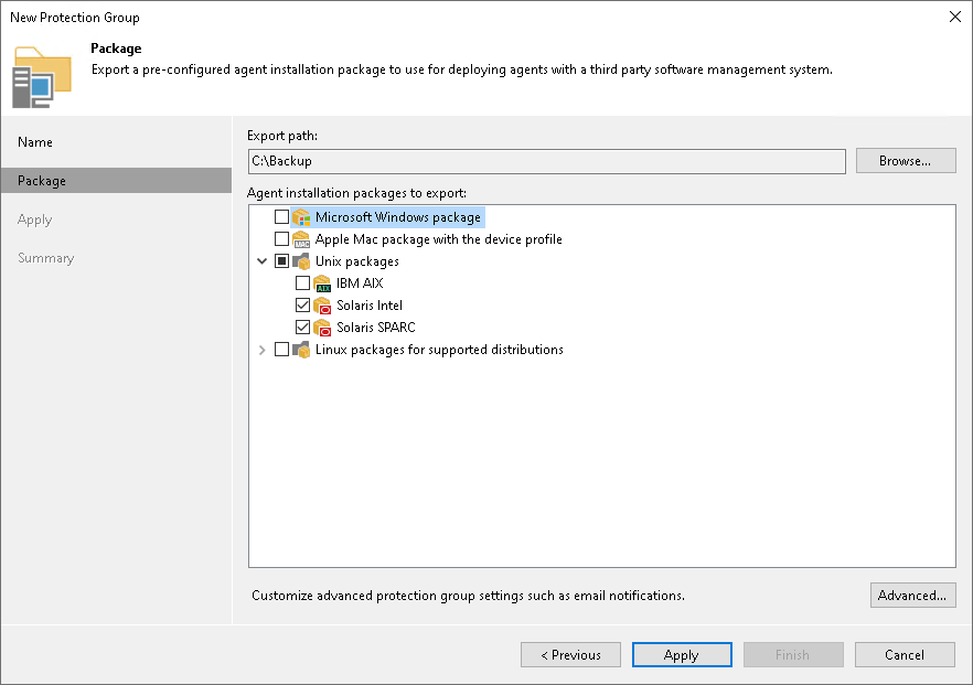 Specify Packages Step 3. Specify Packages