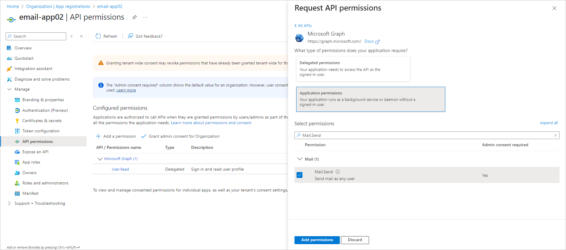 Registering Application in Microsoft Azure Portal