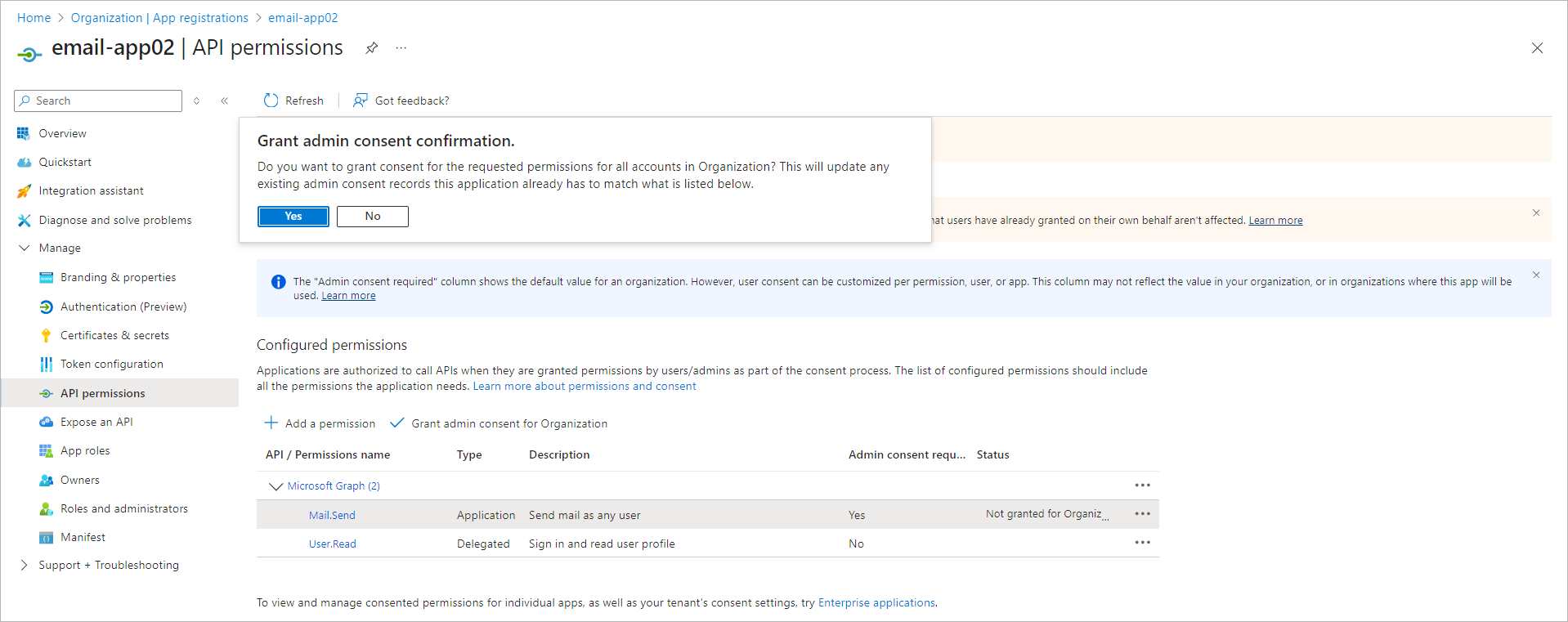 Registering Application in Microsoft Azure Portal