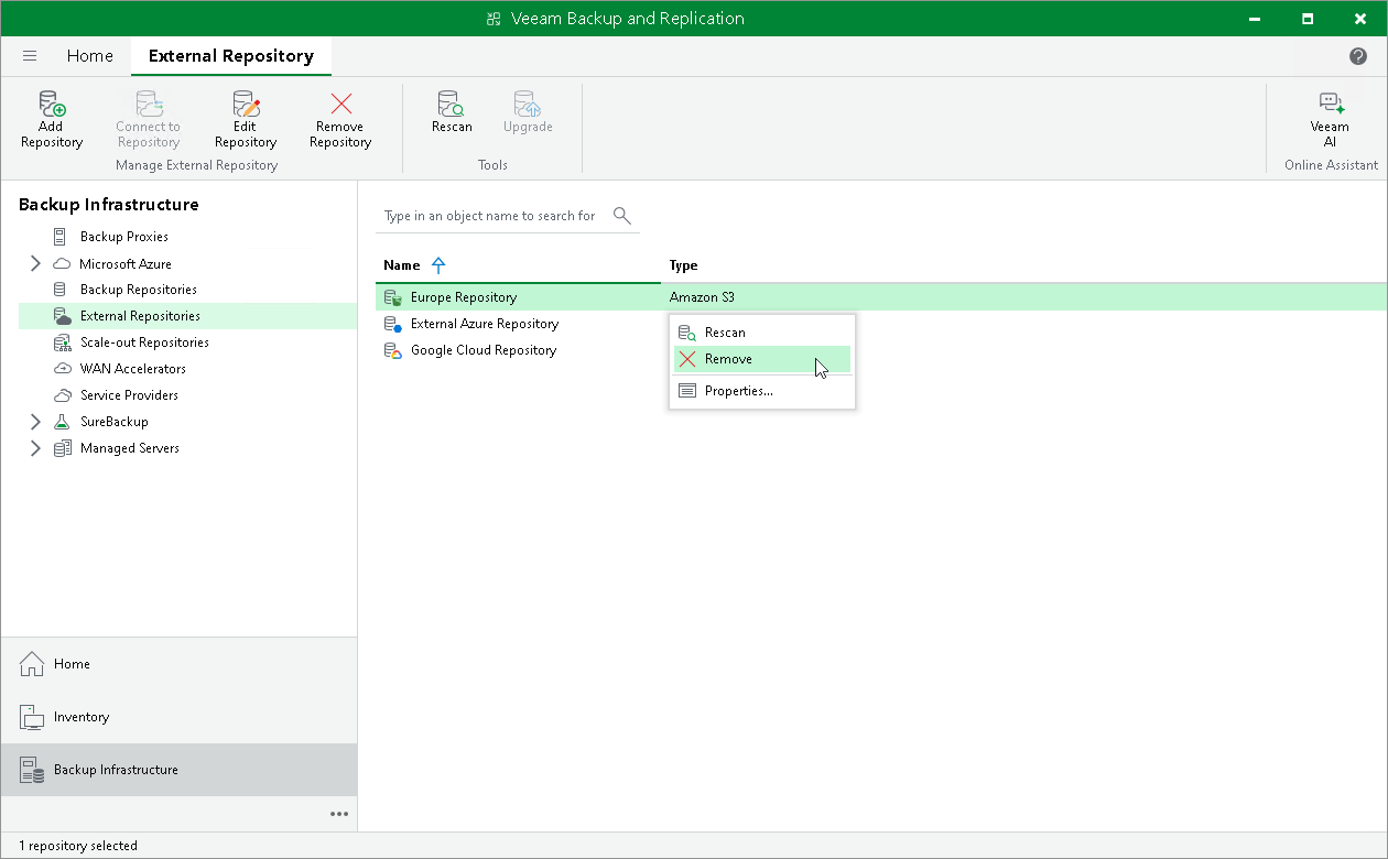 Removing External Repositories