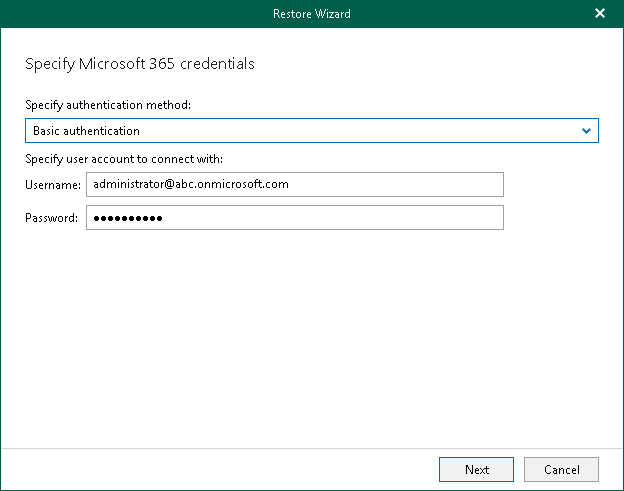 Step 2. Select Authentication Method