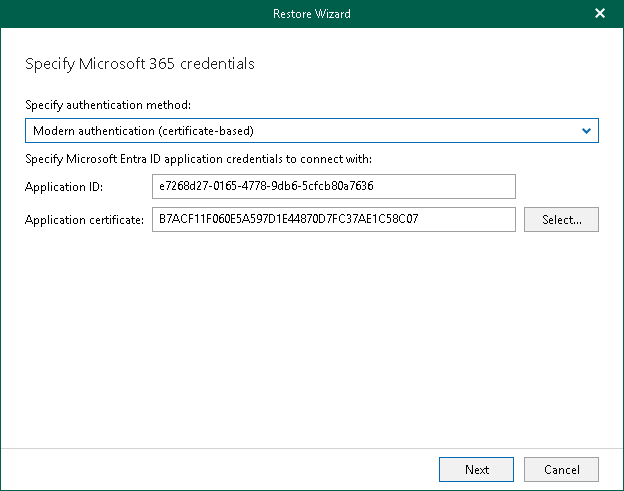 Step 2. Select Authentication Method